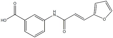 3-{[(2E)-3-(2-furyl)prop-2-enoyl]amino}benzoic acid Struktur