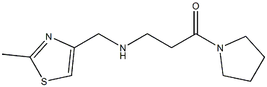 3-{[(2-methyl-1,3-thiazol-4-yl)methyl]amino}-1-(pyrrolidin-1-yl)propan-1-one Struktur