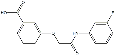 3-{[(3-fluorophenyl)carbamoyl]methoxy}benzoic acid Struktur