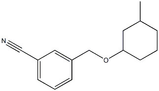 3-{[(3-methylcyclohexyl)oxy]methyl}benzonitrile Struktur