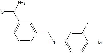 3-{[(4-bromo-3-methylphenyl)amino]methyl}benzamide Struktur