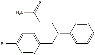 3-{[(4-bromophenyl)methyl](phenyl)amino}propanethioamide Struktur