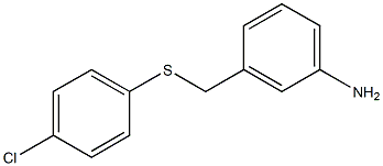 3-{[(4-chlorophenyl)sulfanyl]methyl}aniline Struktur