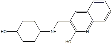 3-{[(4-hydroxycyclohexyl)amino]methyl}quinolin-2-ol Struktur