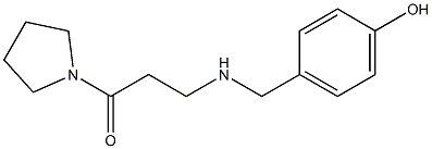 3-{[(4-hydroxyphenyl)methyl]amino}-1-(pyrrolidin-1-yl)propan-1-one Struktur