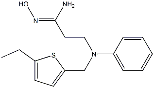 3-{[(5-ethylthiophen-2-yl)methyl](phenyl)amino}-N'-hydroxypropanimidamide Struktur