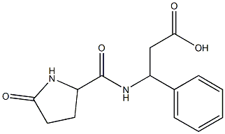 3-{[(5-oxopyrrolidin-2-yl)carbonyl]amino}-3-phenylpropanoic acid Struktur