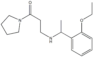 3-{[1-(2-ethoxyphenyl)ethyl]amino}-1-(pyrrolidin-1-yl)propan-1-one Struktur