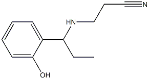 3-{[1-(2-hydroxyphenyl)propyl]amino}propanenitrile Struktur