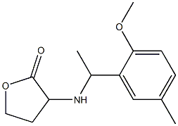 3-{[1-(2-methoxy-5-methylphenyl)ethyl]amino}oxolan-2-one Struktur