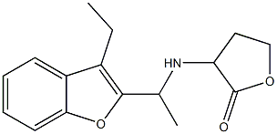 3-{[1-(3-ethyl-1-benzofuran-2-yl)ethyl]amino}oxolan-2-one Struktur