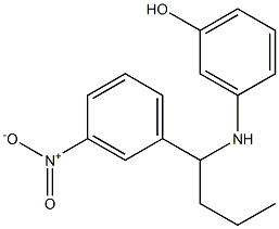 3-{[1-(3-nitrophenyl)butyl]amino}phenol Struktur