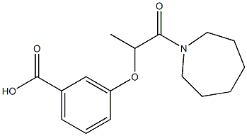 3-{[1-(azepan-1-yl)-1-oxopropan-2-yl]oxy}benzoic acid Struktur