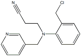 3-{[2-(chloromethyl)phenyl](pyridin-3-ylmethyl)amino}propanenitrile Struktur