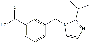 3-{[2-(propan-2-yl)-1H-imidazol-1-yl]methyl}benzoic acid Struktur