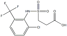 3-{[2-chloro-6-(trifluoromethyl)phenyl]sulfamoyl}propanoic acid Struktur