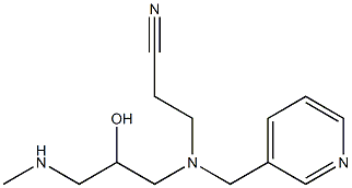 3-{[2-hydroxy-3-(methylamino)propyl](pyridin-3-ylmethyl)amino}propanenitrile Struktur