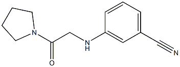 3-{[2-oxo-2-(pyrrolidin-1-yl)ethyl]amino}benzonitrile Struktur