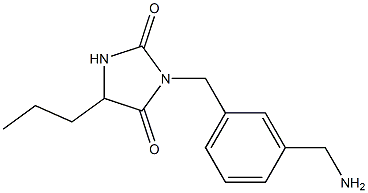 3-{[3-(aminomethyl)phenyl]methyl}-5-propylimidazolidine-2,4-dione Struktur