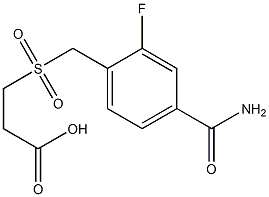 3-{[4-(aminocarbonyl)-2-fluorobenzyl]sulfonyl}propanoic acid Struktur