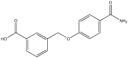 3-{[4-(aminocarbonyl)phenoxy]methyl}benzoic acid Struktur