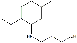 3-{[5-methyl-2-(propan-2-yl)cyclohexyl]amino}propan-1-ol Struktur