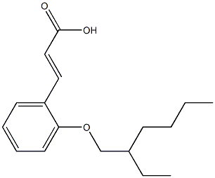 3-{2-[(2-ethylhexyl)oxy]phenyl}prop-2-enoic acid Struktur