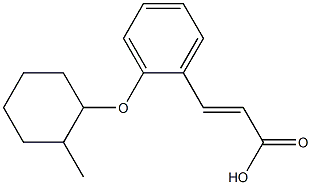 3-{2-[(2-methylcyclohexyl)oxy]phenyl}prop-2-enoic acid Struktur