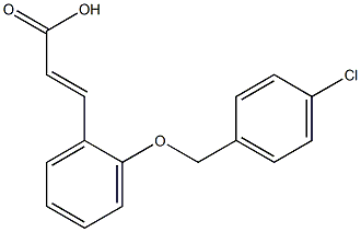 3-{2-[(4-chlorophenyl)methoxy]phenyl}prop-2-enoic acid Struktur