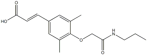 3-{3,5-dimethyl-4-[(propylcarbamoyl)methoxy]phenyl}prop-2-enoic acid Struktur