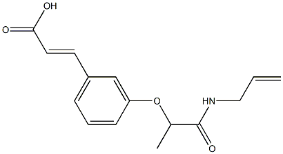 3-{3-[1-(prop-2-en-1-ylcarbamoyl)ethoxy]phenyl}prop-2-enoic acid Struktur