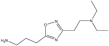 3-{3-[2-(diethylamino)ethyl]-1,2,4-oxadiazol-5-yl}propan-1-amine Struktur