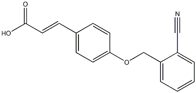 3-{4-[(2-cyanophenyl)methoxy]phenyl}prop-2-enoic acid Struktur