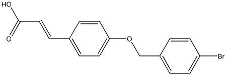 3-{4-[(4-bromophenyl)methoxy]phenyl}prop-2-enoic acid Struktur