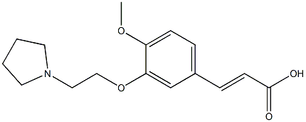 3-{4-methoxy-3-[2-(pyrrolidin-1-yl)ethoxy]phenyl}prop-2-enoic acid Struktur