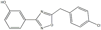 3-{5-[(4-chlorophenyl)methyl]-1,2,4-oxadiazol-3-yl}phenol Struktur