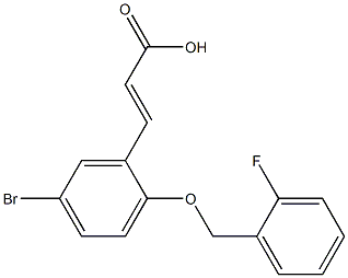 3-{5-bromo-2-[(2-fluorophenyl)methoxy]phenyl}prop-2-enoic acid Struktur