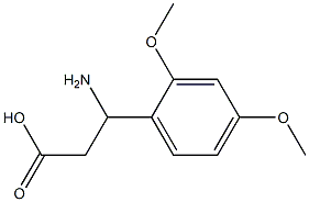 3-amino-3-(2,4-dimethoxyphenyl)propanoic acid Struktur