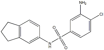 3-amino-4-chloro-N-(2,3-dihydro-1H-inden-5-yl)benzene-1-sulfonamide Struktur