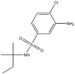 3-amino-4-chloro-N-(2-methylbutan-2-yl)benzene-1-sulfonamide Struktur