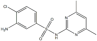 3-amino-4-chloro-N-(4,6-dimethylpyrimidin-2-yl)benzene-1-sulfonamide Struktur