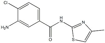 3-amino-4-chloro-N-(4-methyl-1,3-thiazol-2-yl)benzamide Struktur