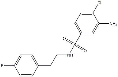 3-amino-4-chloro-N-[2-(4-fluorophenyl)ethyl]benzene-1-sulfonamide Struktur