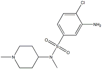 3-amino-4-chloro-N-methyl-N-(1-methylpiperidin-4-yl)benzene-1-sulfonamide Struktur