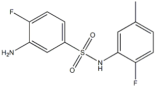 3-amino-4-fluoro-N-(2-fluoro-5-methylphenyl)benzene-1-sulfonamide Struktur