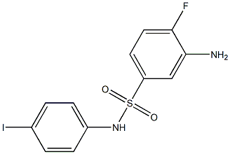 3-amino-4-fluoro-N-(4-iodophenyl)benzene-1-sulfonamide Struktur