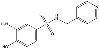 3-amino-4-hydroxy-N-(pyridin-4-ylmethyl)benzene-1-sulfonamide Struktur