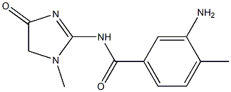 3-amino-4-methyl-N-(1-methyl-4-oxo-4,5-dihydro-1H-imidazol-2-yl)benzamide Struktur