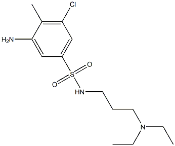 3-amino-5-chloro-N-[3-(diethylamino)propyl]-4-methylbenzene-1-sulfonamide Struktur