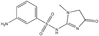 3-amino-N-(1-methyl-4-oxo-4,5-dihydro-1H-imidazol-2-yl)benzene-1-sulfonamide Struktur